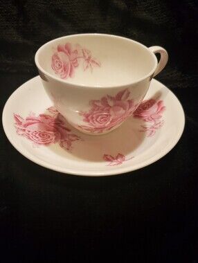 1930s Royal Chelsea Fine Bone Vintage Tea Cup & Saucer Cobalt And Gold